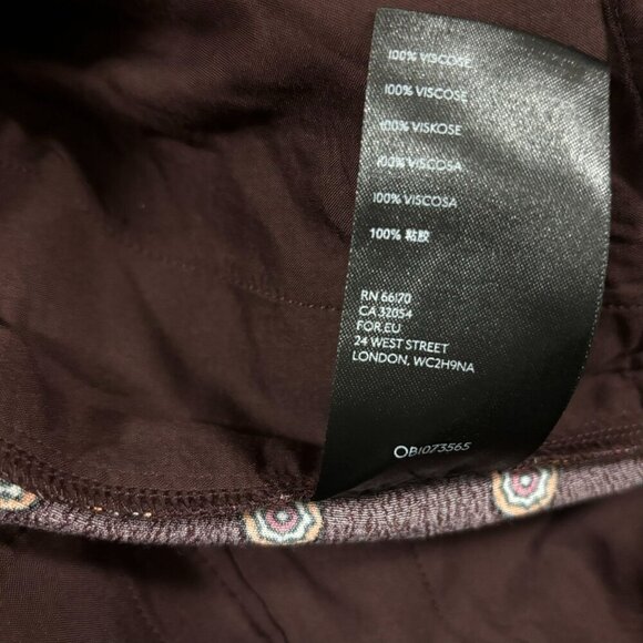 Anthropologie Womens Marsden Wide Leg Pants Size 6 Graphic Abstract Maroon - Picture 10 of 10